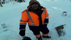 Февраль Таёжная река \ С Саньками ловим харюзка \ День 3 й