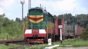 Тепловоз ЧМЭ3-4917 на ст. Ревака / CME3-4917 at Revaca station