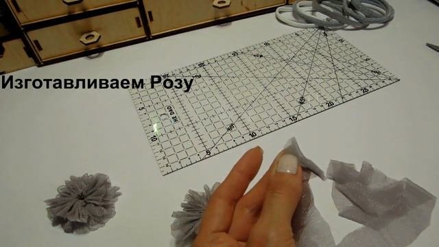 Красивая Повязка для Девочки. Стильный Цветок из Ткани . DIY Ribbon /KANZASHI / Flower / Tutorial /