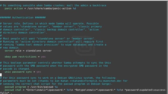Servidor de arquivos 10 - Conhecendo o arquivo de configuração smb.conf смотреть онлайн