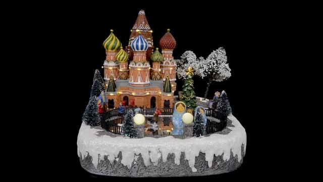 Светодинамическая миниатюра МОСКОВСКАЯ ЗИМА, тёплые белые LED-огни, динамика, 27x31x29 см 488070 смотреть онлайн