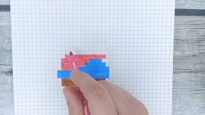 Большие рисунки по клеточкам / Как нарисовать мороженое в рожке / Без черного фломастера / Лайк АРТ