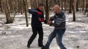 2. "Блок рукой с ударом ногой" - изучаем применение Чжитан-5 БАГУАЧЖАН