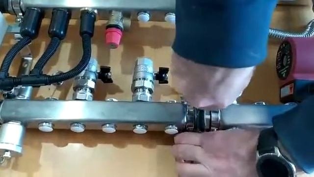 № 55. Сдвоенный ниппель. Присоединение узла к коллектору