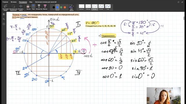 №13 урок 1 : Тригонометрический круг смотреть онлайн