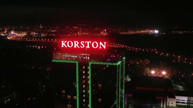 Ночная Казань, отель Корстон 4К видео с квадрокоптера