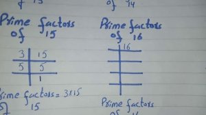 Prime Factors of 15 and 16 - Prime Factorization