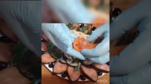 Самый красивый цветок из рыбы. Рыбная нарезка.