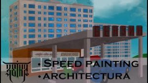 drawing gas station Speed painting Рисунок бензоправки спидпеинт
