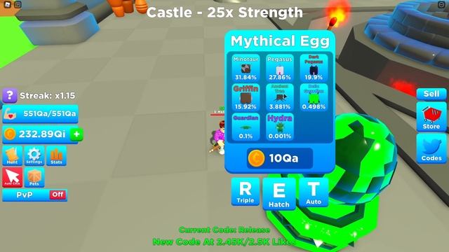 ПЕРВАЯ СЕКРЕТКА В НОВОМ LIFTING TITANS В РОБЛОКС! WARRIOR CHAMPIONS ROBLOX смотреть онлайн