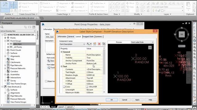 1 Import Data Ukur dan As Jalan dgn Autocad Civil 3D 2014 смотреть онлайн