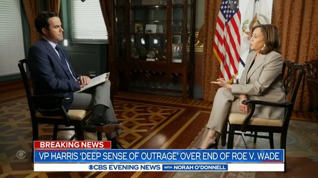 Vice President Kamala Harris: "Deep sense of outrage" over end of Roe v. Wade