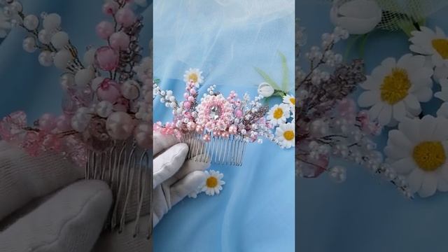 Wedding comb / Tenderness / Крепление фаты / bridal hair comb / свадебный гребень