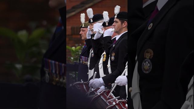 Royal Welsh Fusiliers corps of drums in Wrexham