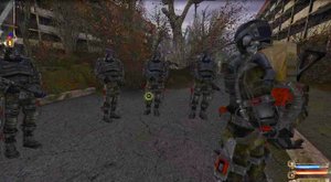 S.T.A.L.K.E.R.: Тень Чернобыля.Заходим в припять.Вместе с отрядом наемников движемся до подземного п