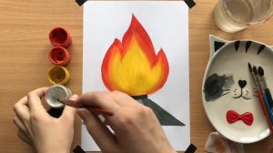Рисуем вечный огонь гуашью  (Простой рисунок ко Дню Победы 9 мая) | Draw eternal flame with gouache