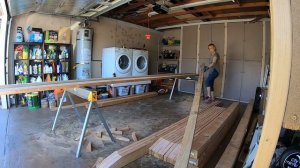 Начала строить перголу, делаю заготовки.