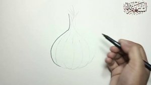 How to draw garlic, garlic drawing easy,