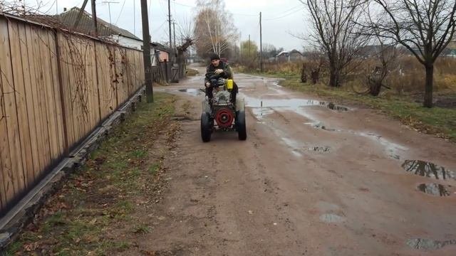 Саморобний мінітрактор з дизельного двигуна від мотоблоку. Зроби сам міні-трактор. №2