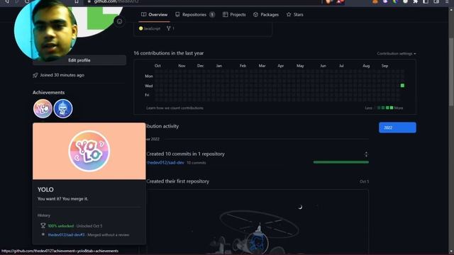 Unlock GitHub Profile Achievements | YOLO, GitHub Galaxy, Pair Extraordinaire, Quickdraw and more! смотреть онлайн