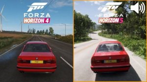 Forza Horizon 5 vs 4 Engine Sounds Comparison (BMW M5 E34)