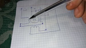 По просьбе подписчиков. Схема включения электродвигателя ЭДГ в сеть 220 вольт.