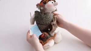 Текстильная кукла "Баба Яга с метлой", сувенирная мастерская  "Нежный ветер"