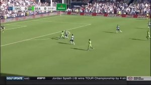 GOAL: Obafemi Martins finishes a perfect pass from Gonzalo Pineda