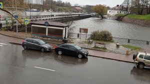 Flooding in Vyborg, Russia.
