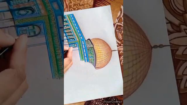 Masjid al Aqsha drawing ❤️#shortsvideo/#shabnamsaifiart