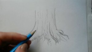 How to draw roots of tree / как нарисовать корни дерева
