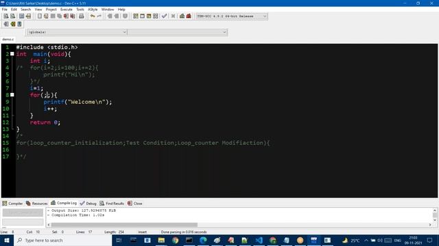 C Interview Questions & Technical MCQs | 10.break continue and variation of loops | By Swarup Sarka