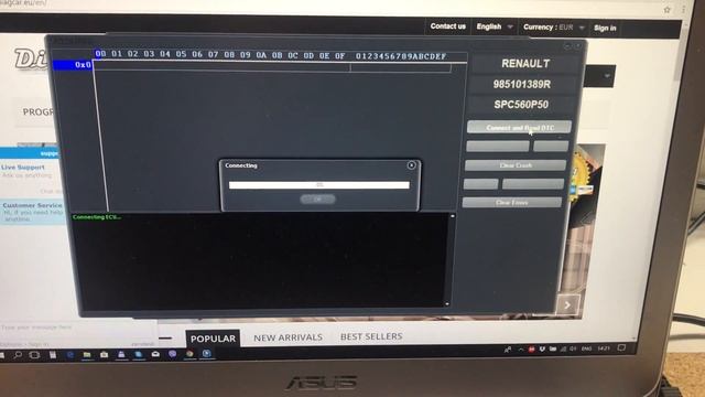 Renault DACIA SRS AirBag SPC560 Repair Crash DATA by CAN OBD2 - SmartOBD CAN Tool смотреть онлайн