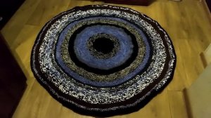 Интерьерное вязание круглый коврик окончание