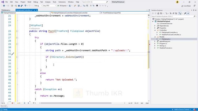 Web API - Uploading File/Image into Project Directory [Latest Tutorial] | ASP.NET Core