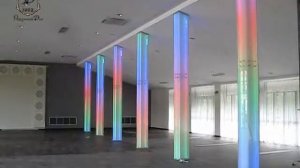 Світлодіодна підсвітка скляних колон.  LED glass columns