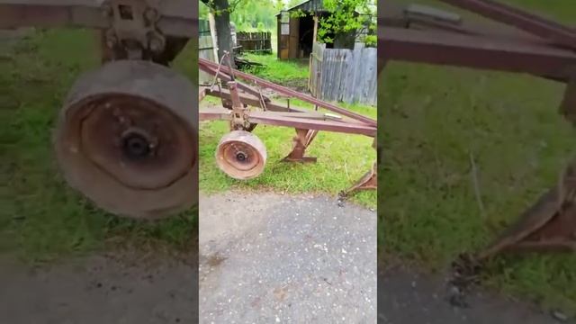 Настройка плуга, мое обучение))) Самодельный плуг для Т40 из трех конных плугов. СПАСИБО, ЧЕЛ!!!