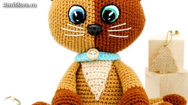 Амигуруми: схема Двухцветный котёнок. Игрушки вязаные крючком - Free crochet patterns.