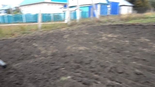 Как научится пахать с  мотоблоком без помощи человека. 4 часть