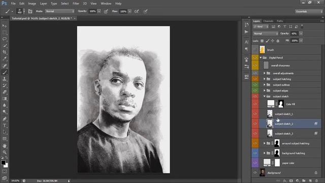 How to Create a Pencil Sketch Effect Using The Digital Pencil Photoshop Action смотреть онлайн