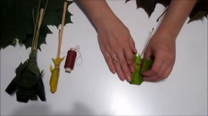 Розы из кленовых листьев. Осенние поделки из природных материалов в детский сад или школу.