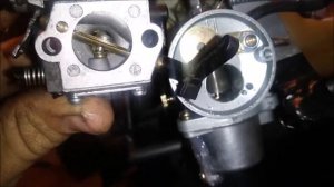 STIHL FS36 POWERED GOCART MODS PORTED CYLINDER AND BIG NT SPEED CARBURETOR !