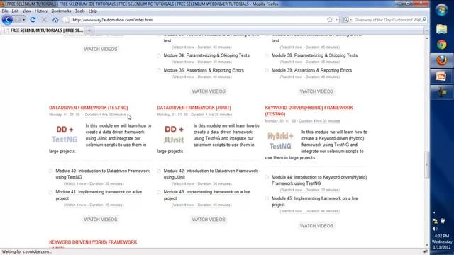 FREE SELENIUM TUTORIAL DEMO ONLINE | SELENIUM RC TUTORIAL | WEBDRIVER TUTORIAL | IDE TUTORIAL