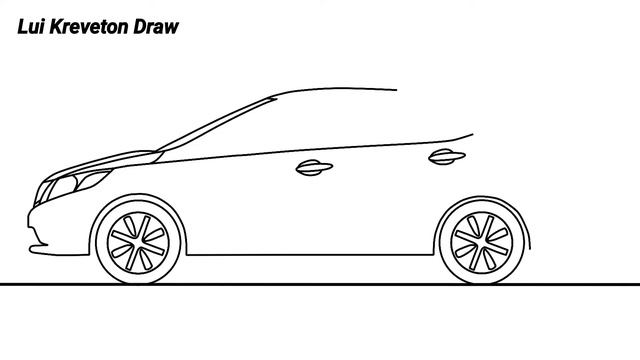 How to draw a Kia Rio QB Sedan 2011-2017 car step by step смотреть онлайн