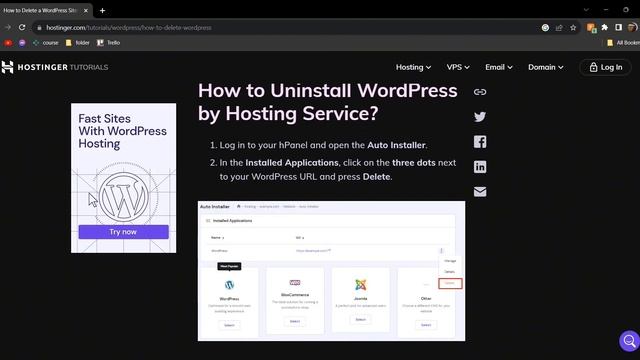How To Remove And Delete Wordpress Website From Hostinger Tutorial (2023) смотреть онлайн