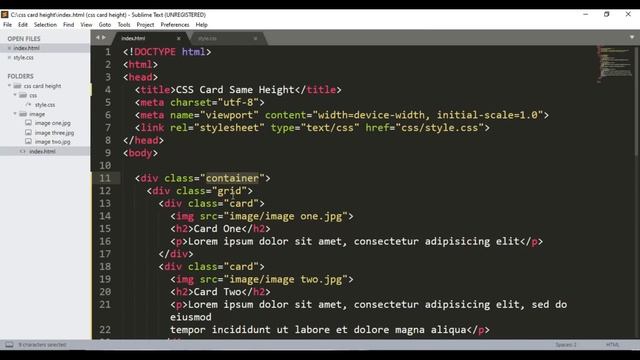 Create Equal Height Cards with HTML & CSS | CSS Grid Tutorial