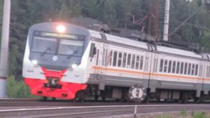 Электропоезд ЭД4М-0451 ЦППК перегон Латышская-Нара 18.06.2017