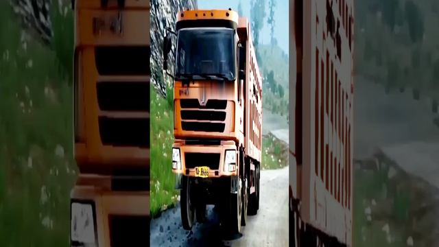 MOBIL TRUCK DANCE car  Oleng truck lucu truck joget truck orange part 0111