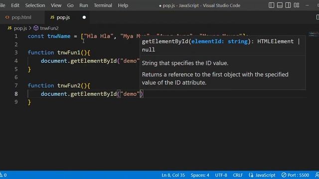 Lesson 32 pop (JavaScript Array Method)
