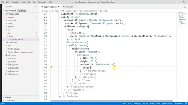 Flutter Chat Application using Firebase Database part 3(design sign up screen).#chatApplication